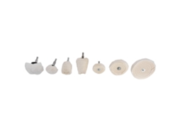 Kit De 7 Rodas De Polimento De Lã De Algodão Com Cabo De 1/4 Polegada Para Furadeira, Polimento E Lixamento De Metal E Vidro
