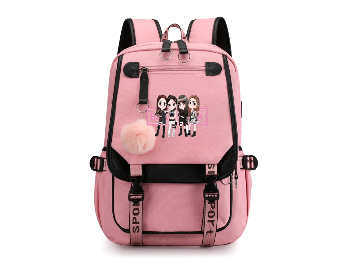 Mochila Escolar, Com Estampa "dancing" E Grande Capacidade De Armazenamento Usb