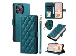 Capa Para Iphone 14 Pro Max Pele Sintética Verde