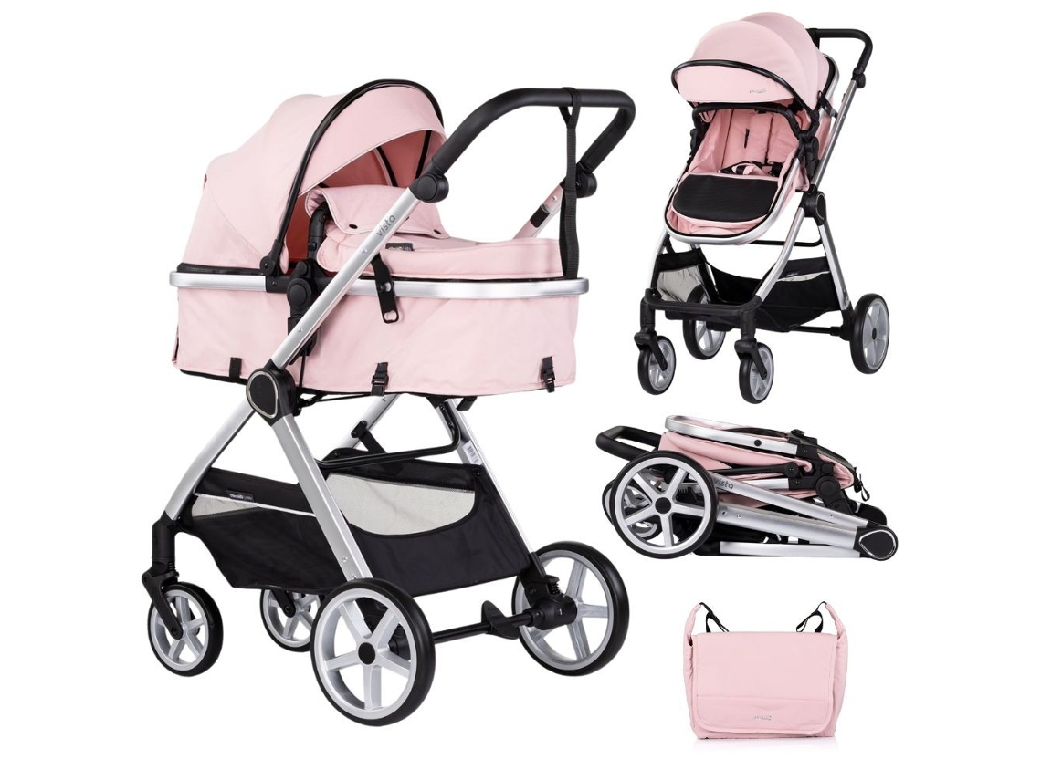Carrinho De Bebé Duplo Convertível Vista De Chipolino Até 22 Kg - Marshmallow