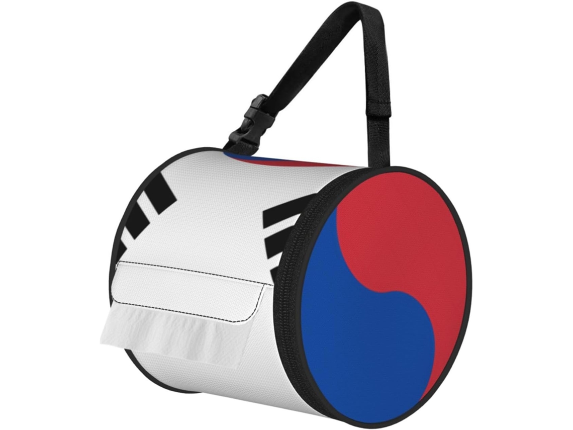 Porta Papel Higiênico Dobrável Com Estampa Da Bandeira República Coreia, Para Pendurar E Armazenar Rolos De Papel