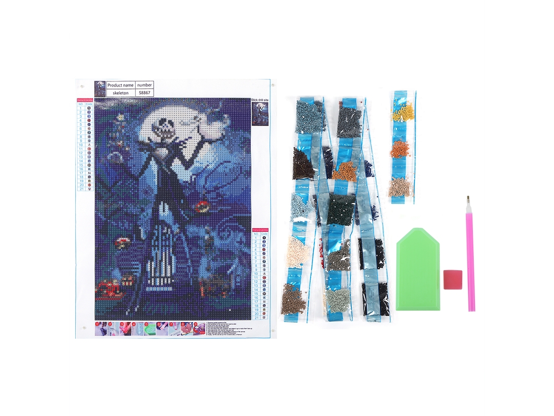 Kit de pintura de diamantes Caveira Halloween LAXISCREED