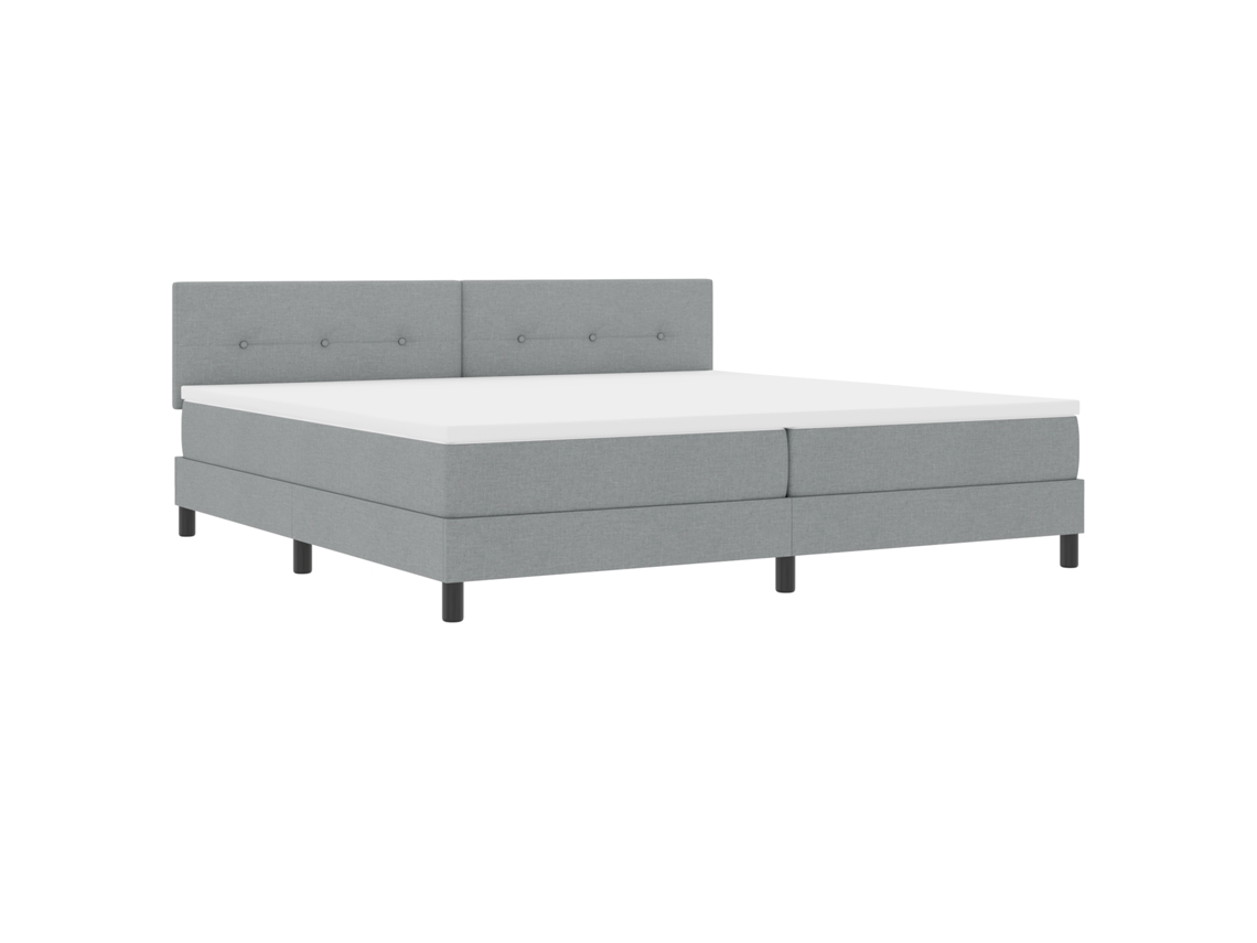 Cama Bocom Colchão Cinza Claro   Tecido Vidaxl Cinzento-claro Fabric (200x200 Cm)