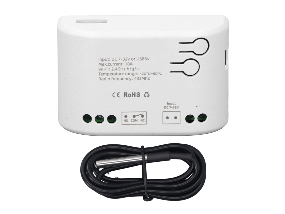 Relé WiFi Inteligente Momentâneo Latching 7-32V S/MARCA com Controle App Ewelink