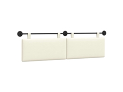 Vidaxl Cabeceira Suspensa Montado Na Parede Liso Creme 190 X 55 X 5 Cm