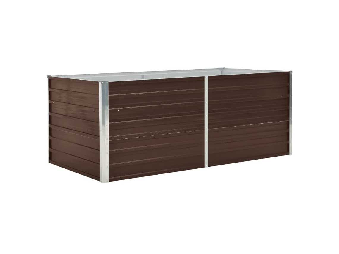 Raised Garden Bed, Raised Garden Beds Vidaxl Marrom Metal (160 X 80 X 45 Cm)