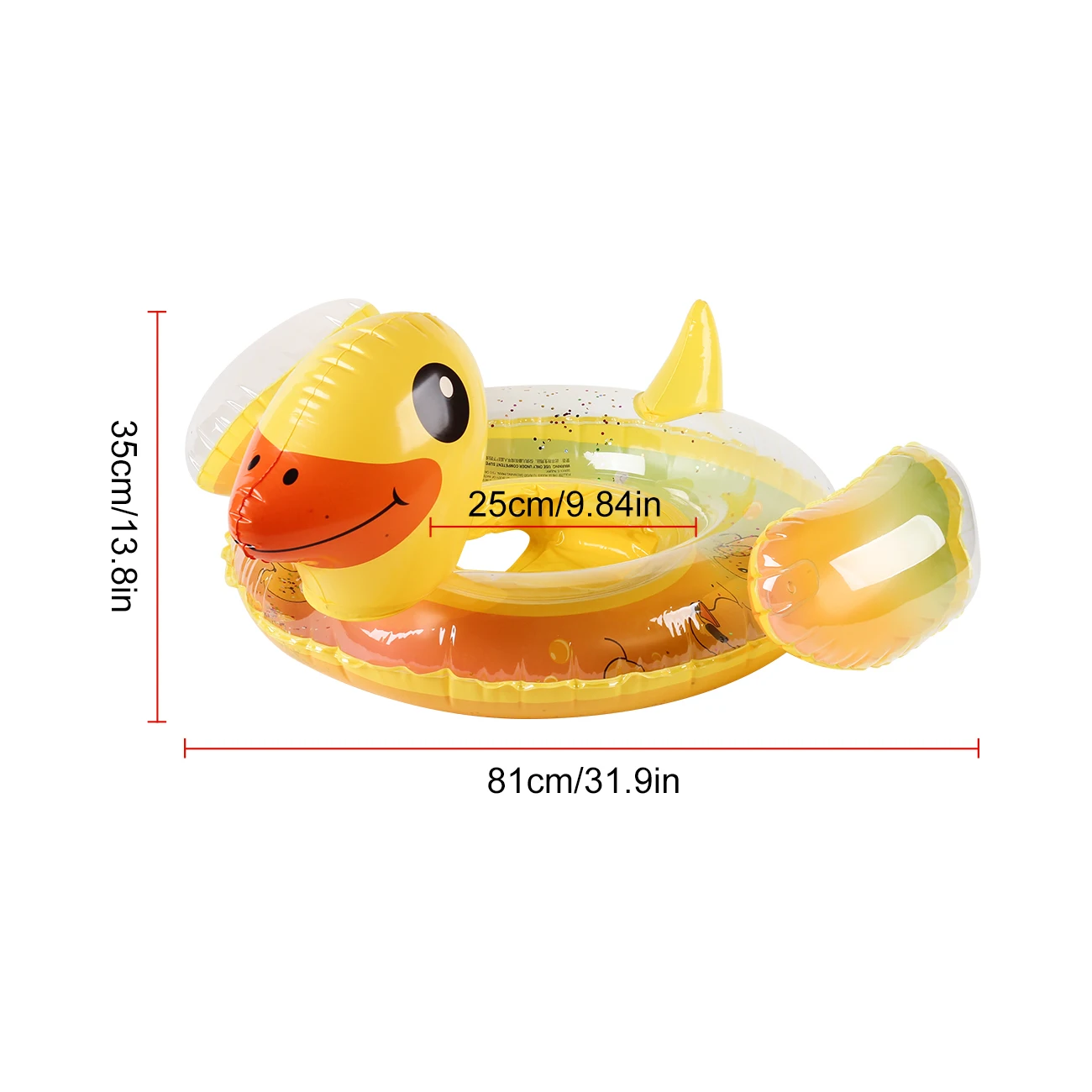 (amarelo) 1 Boia Inflável Em Formato De Pato Para Piscina, Material Pvc, Brinquedo Para Festa Na Piscina No Verão.