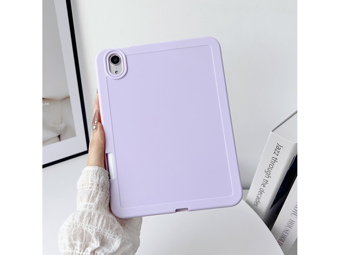 Caneta Stylus Para Tablet Lurelia, Compatível Com Ipad Air 1/air 2 (9,7", Roxo, Silicone, Fixação Magnética, Proteção Antiquedas