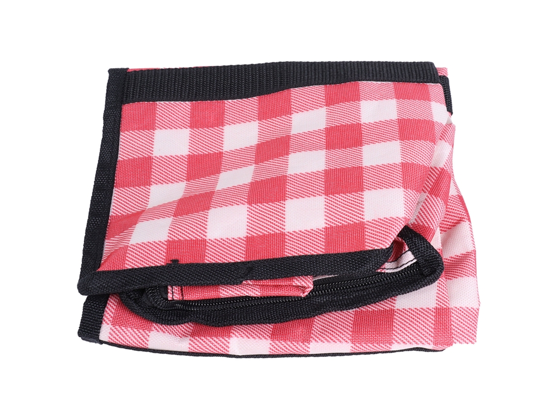Sacola de armazenamento com zíper e alças em PVC e Oxford 600d para roupas, casa e viagens vermelha S/MARCA