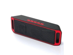 Explosive Sc208 Alto Falante Bluetooth Para Carro Portátil Com Subwoofer Duplo, Pequeno, Alto Falante Com Placa De Áudio Vermelha Olysi Shop