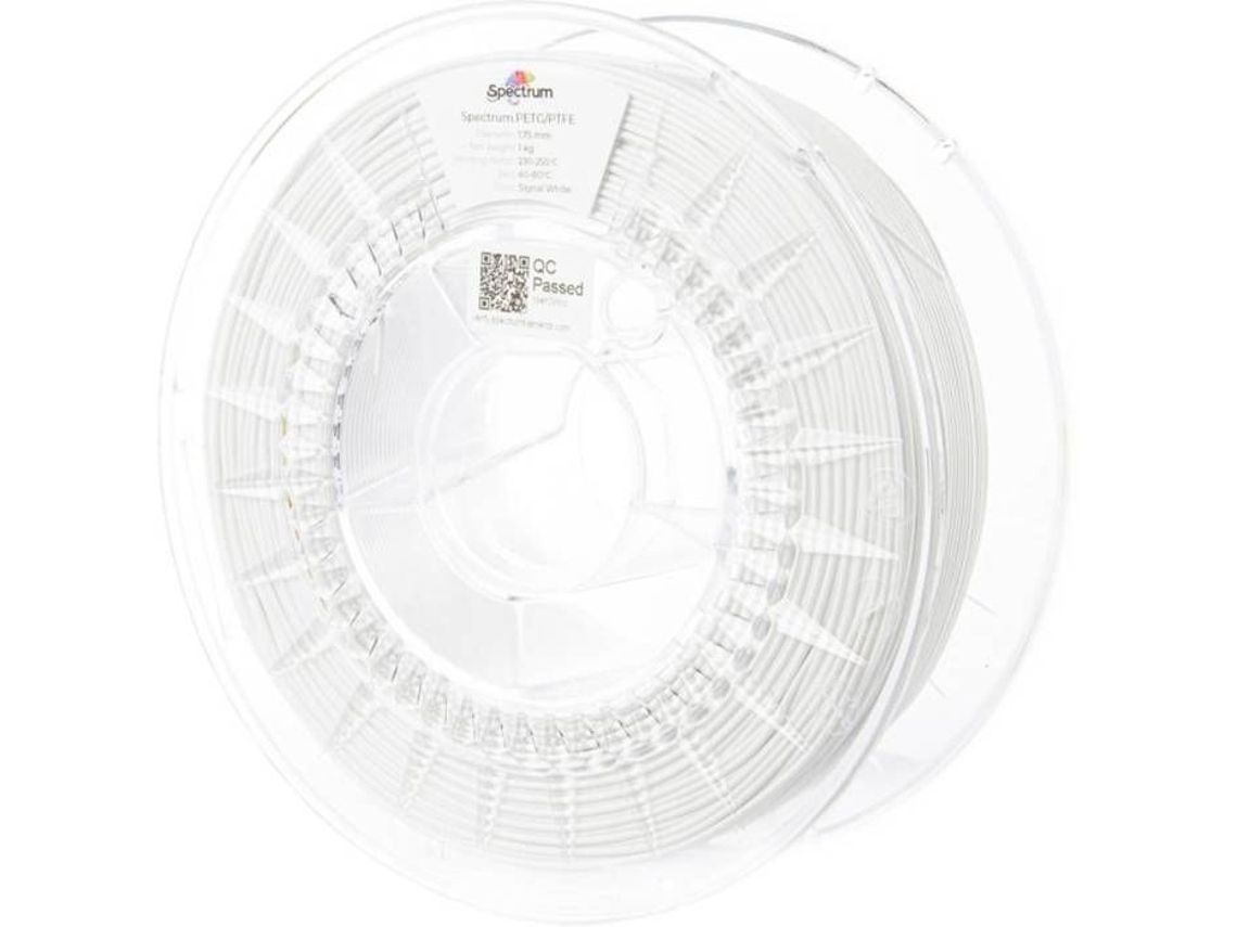 Filamento Spectrum Filaments 80743 Pet G/ptfe Petg/ptfe Resistente A Produtos Químicos 1.75 Mm 1000 G Branco Sinal, Bl