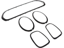 Grades de Proteção do Para choque Dianteiro, Grade do Capô em Preto Brilhante, Conjunto de 3 Peças, Compatível com R55 SFUSHOS