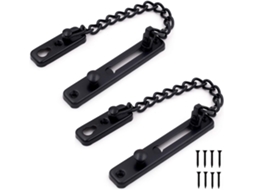 Conjunto De 2 Travas Corrente Para Porta, Protetor Segurança Em Aço Inoxidável Com