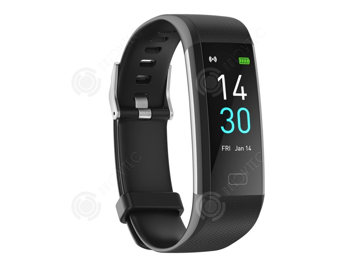 Inn Montre Conectada 105mah 145 195mm Com Podômetro E Medição De Temperatura, Pulseira Esportiva À Prova Dágua, Conexão Bluetooth. Innovtec