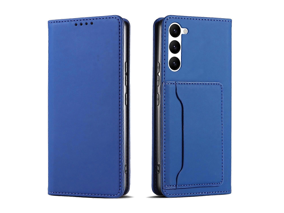 Capa De Couro Para Celular Com Suporte Para Cartão Magnetism Skin Feel