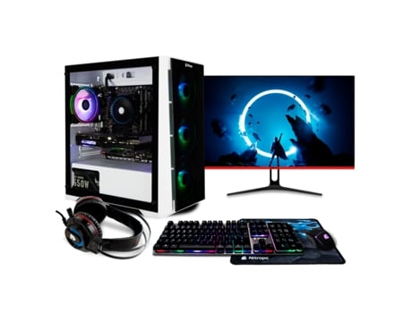 Pack Gaming Desktop NITROPC Silver (Intel Core i5-11400/F - NVIDIA GeForce GTX 1650 - RAM: 16 GB - SSD 480 GB + HDD 1 TB) + Monitor 22''