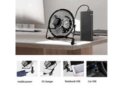 Ventilador Solar Portátil 5w com 2 Usb