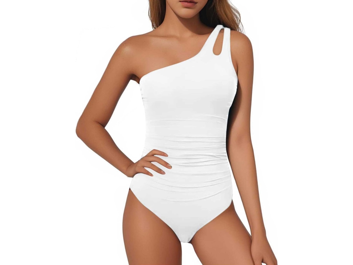 Maiô Monokini Feminino de um Ombro Só com Controle de Abdômen e Alças. SFUSHOS