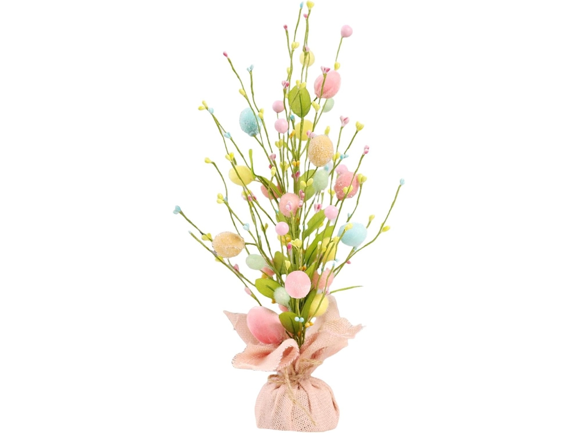 Árvore De Páscoa Com Ovos E Hastes De Flores Da Primavera, 45cm