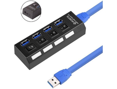 Hub Q-SNEAK HUBIDPE005 (USB - Preto)