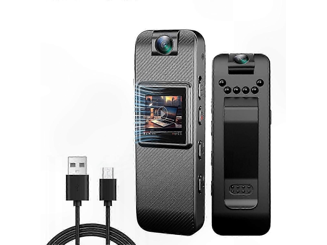 Mini Câmera Corporal com Vídeo 1080p, Visão Noturna, Câmera de Segurança Portátil para Uso Pessoal. ELECTVAULT1