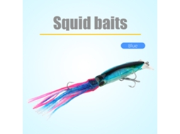 Isca de Pesca Lula 24cm/40g Anzol Triplo Azul