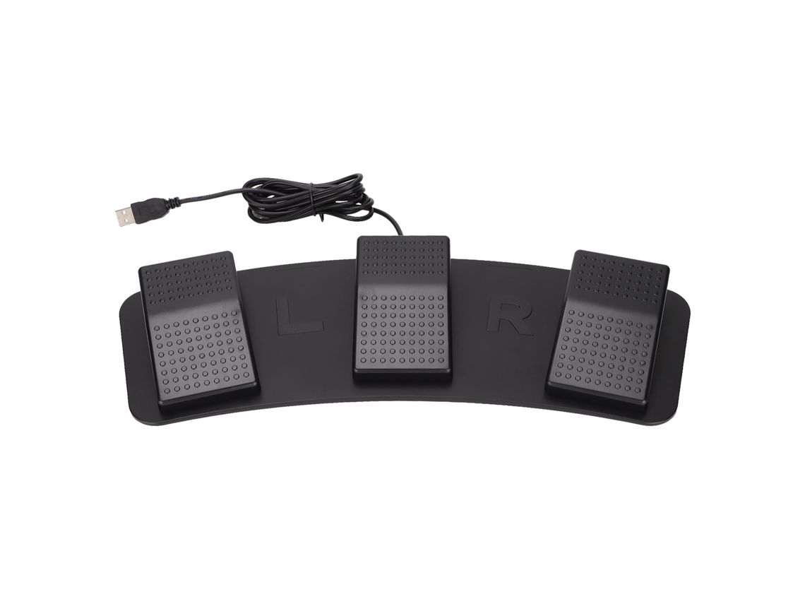 Pedal Usb Lurelia Compatível Com Windows, Ligação Usb, Em Aço, Perfil Compacto