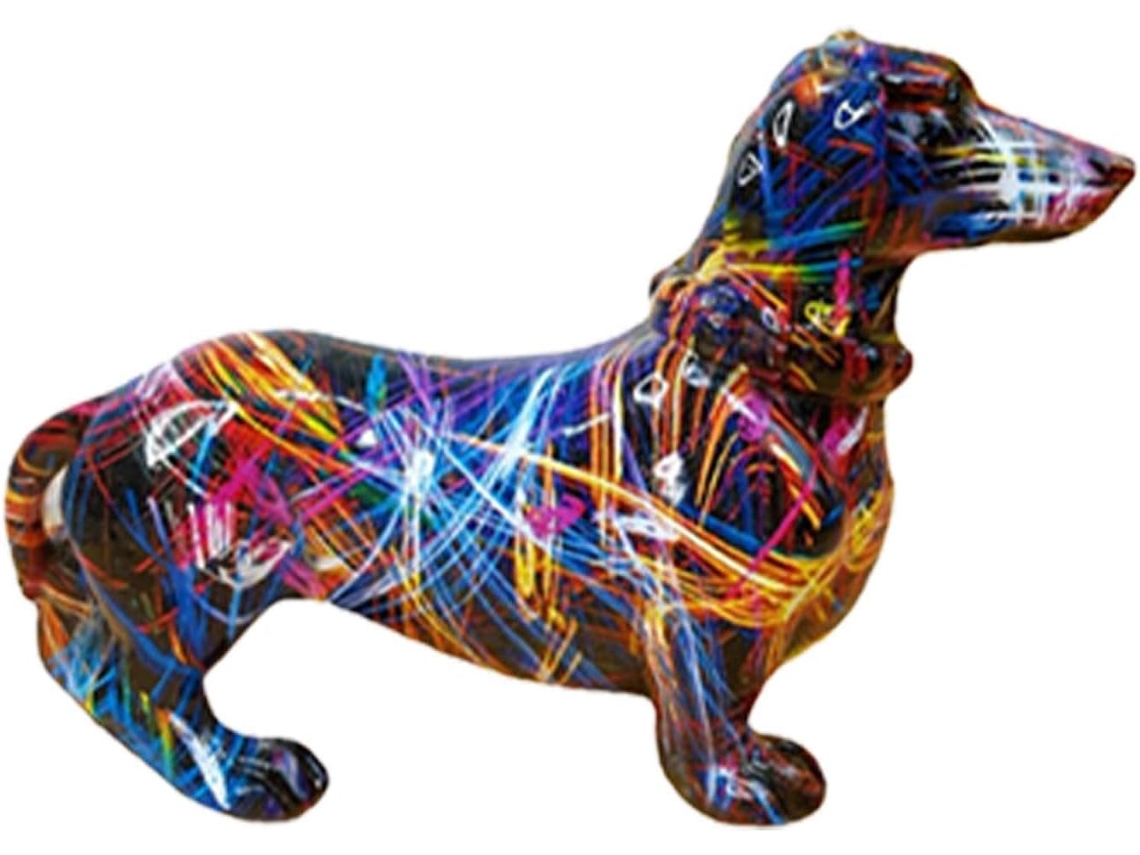 Escultura Artística Genérica de um Cachorro, Estatueta de Cachorro em Resina, Estátua Decorativa de Cachorro, para CHABERLU
