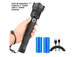 Lanterna Led Recarregável com Zoom Ajustável, À Prova D'água e Três Modos de Operação. MDUG