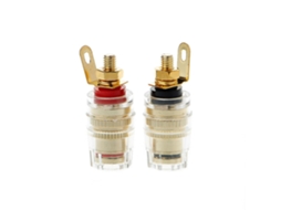 2 Peças 4mm Banana Fêmea Isolada Plugue Fio Conector De Solda Latão Allinless