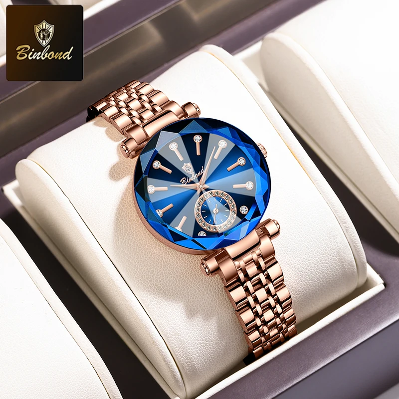 Relógio de Quartzo Feminino Elegante e Sofisticado, com Mostrador Texturizado Cravejado de Diamantes e Design À Prova D'água. MDUG