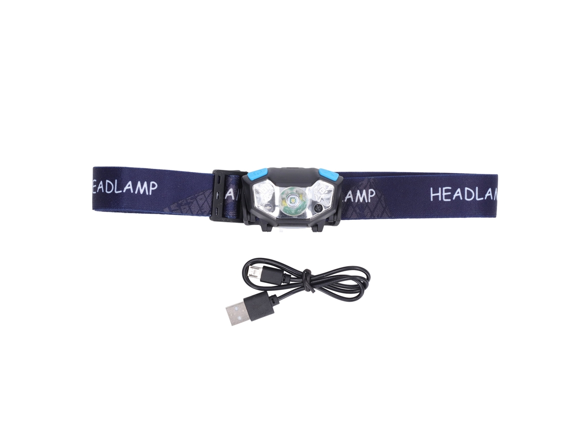 2026 lanterna Frontal Usb Recarregável Impermeável com Sensor Luz Alta Brilho para Exterior Preto