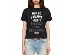 Rockinstone Rocky Movie Wanna Fight Black Adult T-shirt Size:m