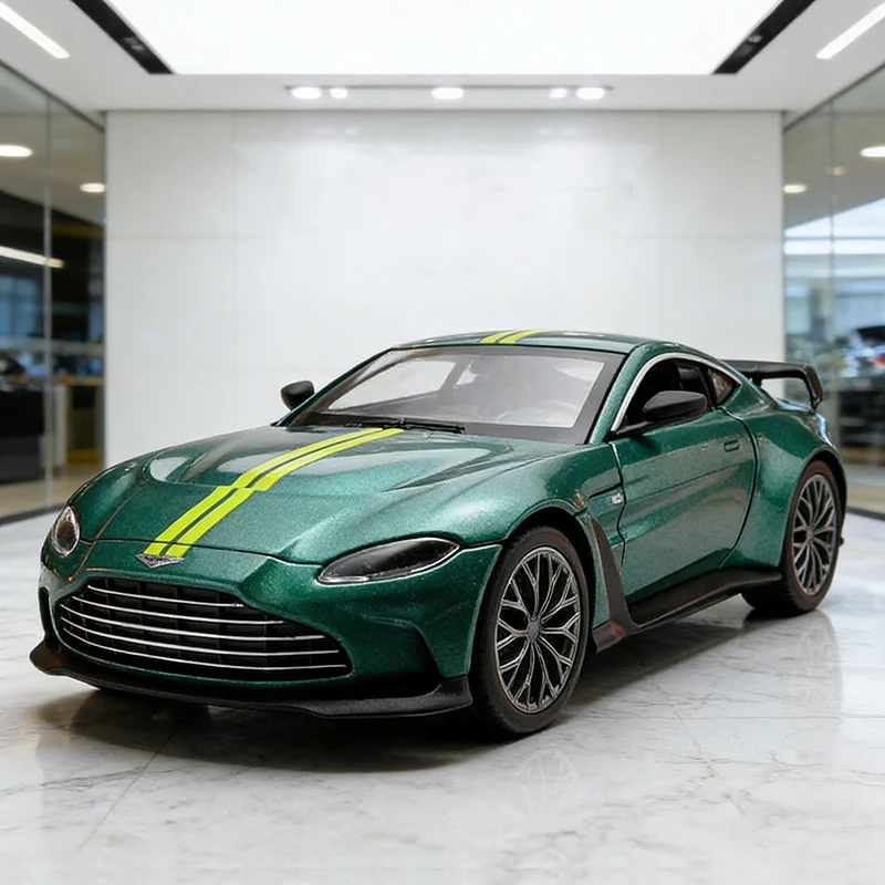(verde) Miniatura De Supercarro Em Escala 1:24, Feita Em Metal Fundido, Modelo De Carro De Brinquedo.
