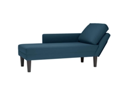 Vidaxl Chaise Lounge C/ Almofada/apoio De Braços Direito Veludo Azul