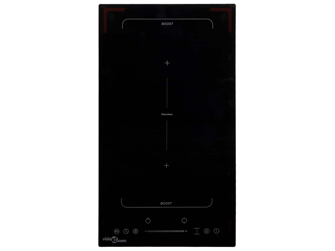 Vidaxl Placa De Indução Flexizone Com 2 Discos Ecrã Tátil 3500 W