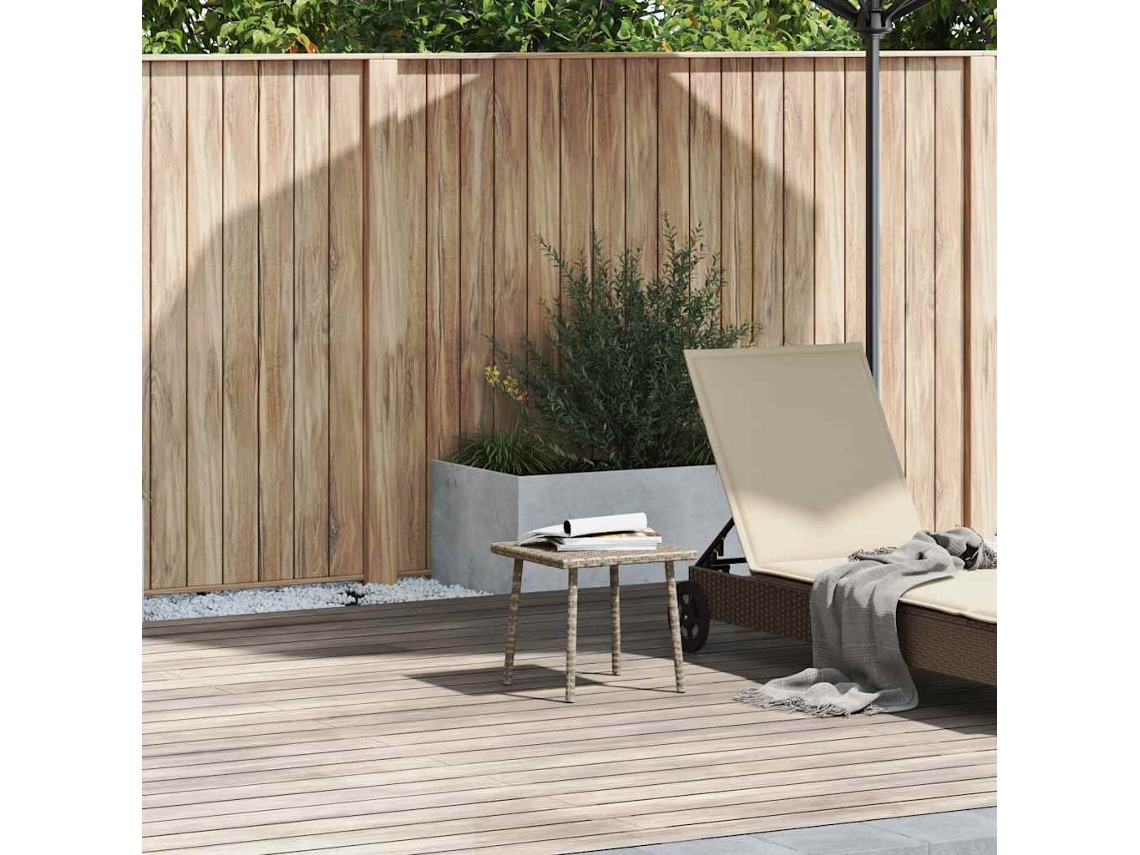 Vidaxl Mesa De Centro De Jardim Retangular 40x40x37cm Vime Pe