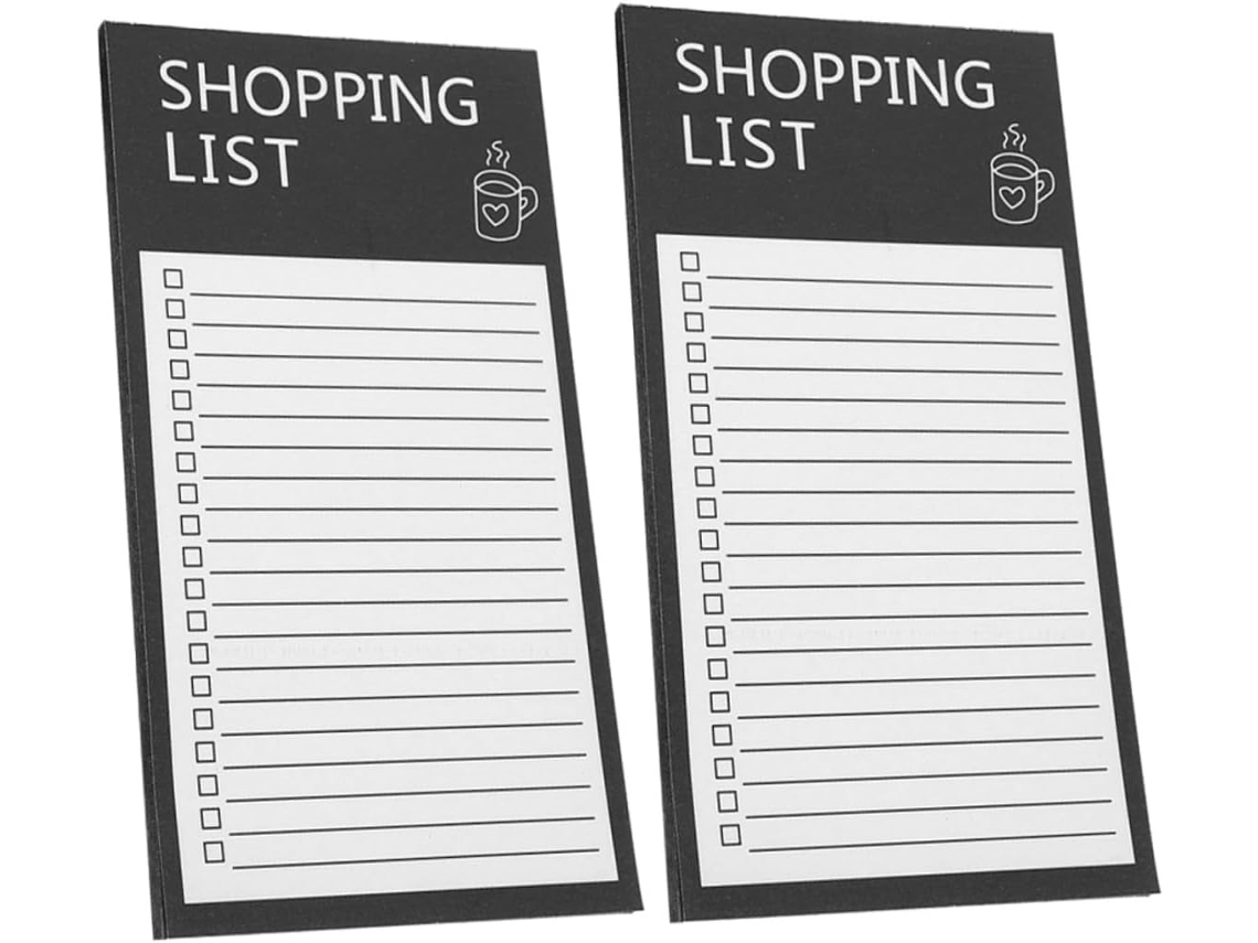 2 Peças Bloc-notes Magnétique Pour Frigo Calepin Prize De Notes Reutilizable Carnet De Courses Compact Et