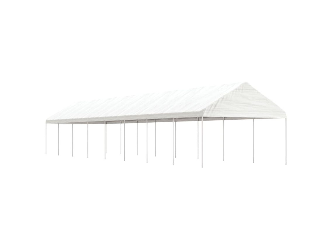 Vidaxl Gazebo Com Telhado 17,84x4,08x3,22 M Polietileno Branco