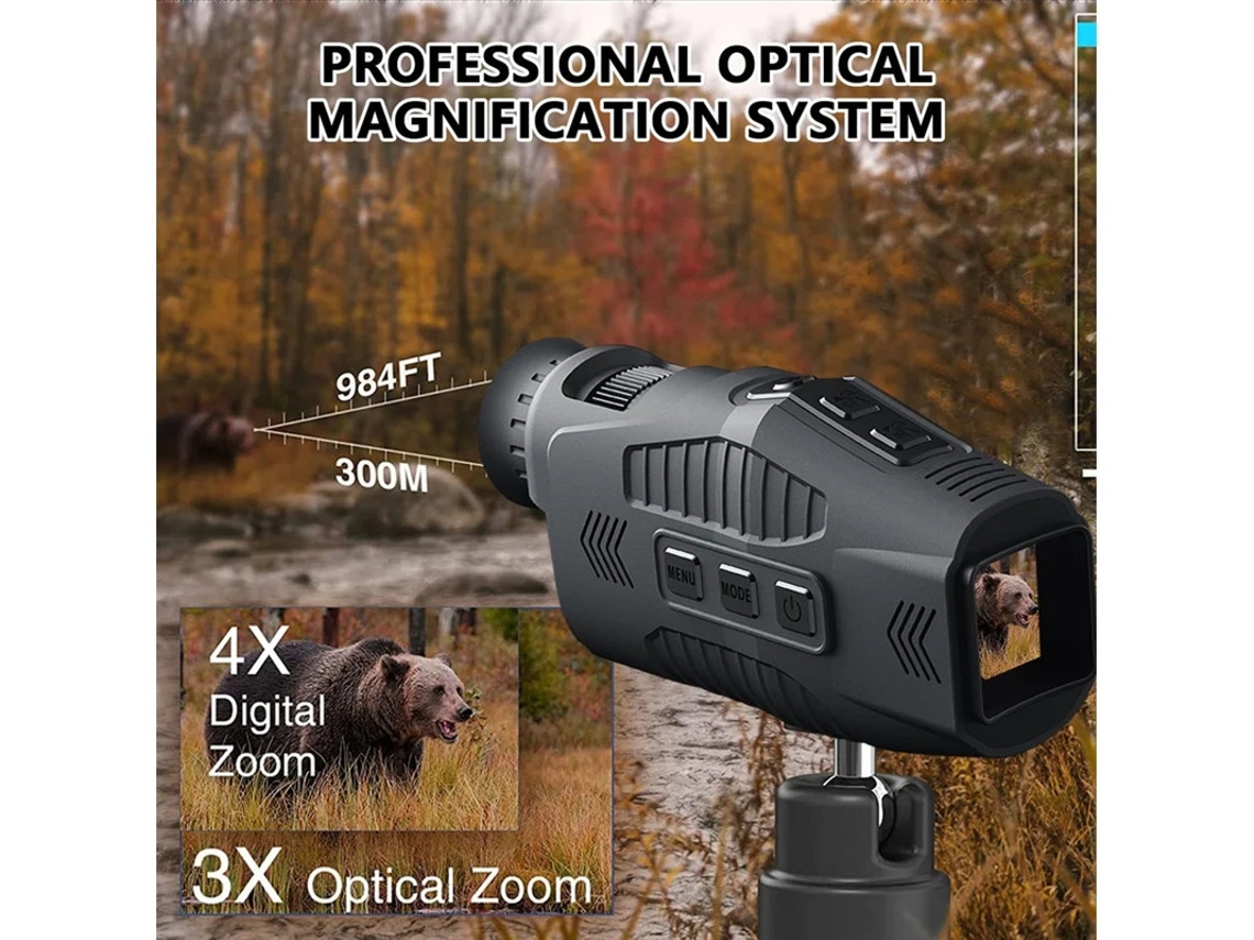 Dispositivo De Visão Noturna Infravermelha Monocular 1080p Zoom Digital 5x 300m Distância De Visualização Totalmente Escura Para Fotografia Bestvite