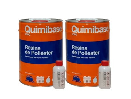 Kit 2 Uds Resina Poliester Catalizador 5Kg QUIMIBASE