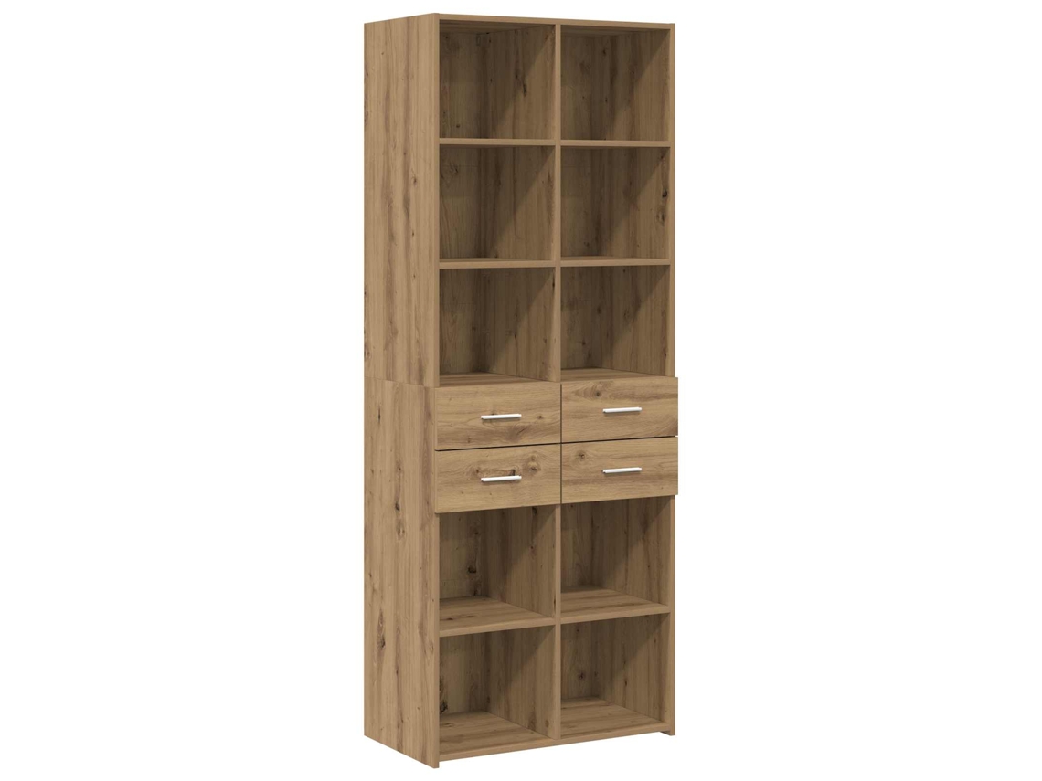 Vidaxl Estante Carvalho Artisan 30 X 42,4 X 185,2 Cm