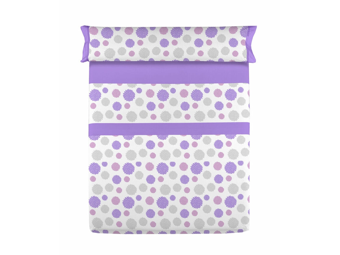 Conjunto De Lençol Dor Sole Algodão Roxo (38x28x4cm)
