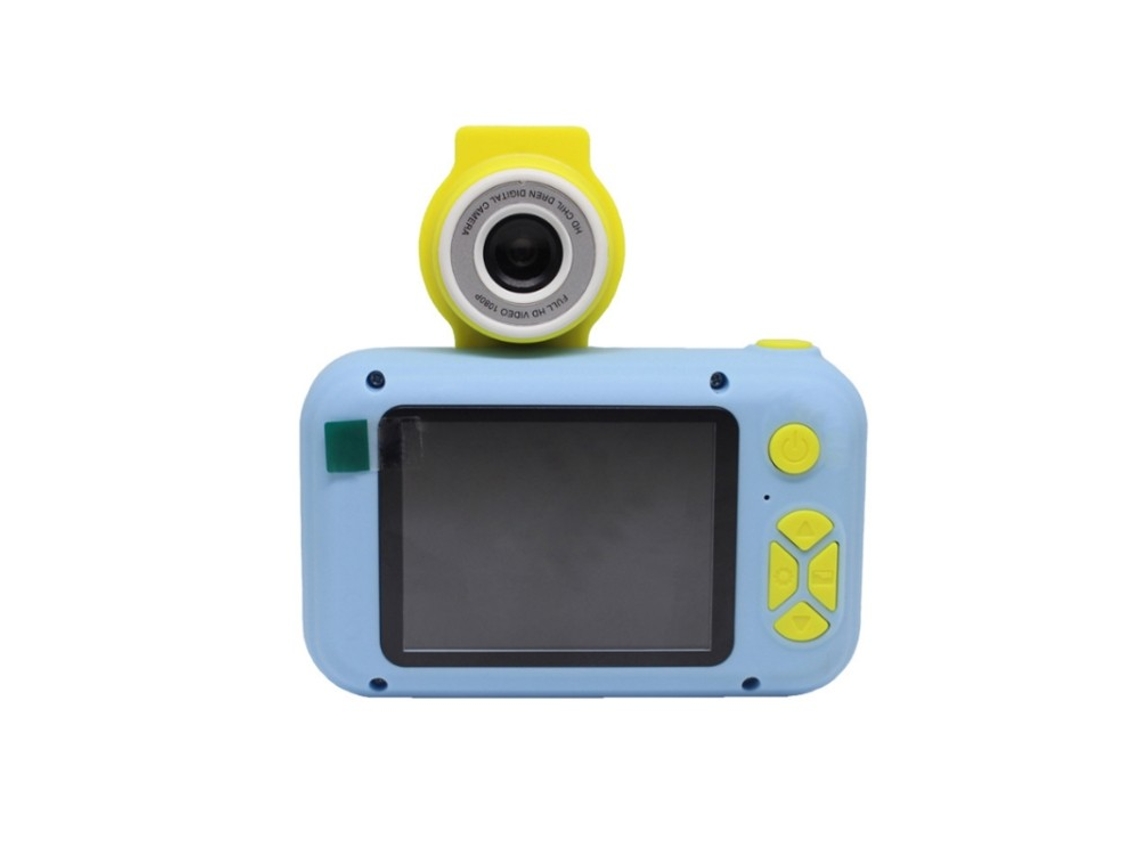 Câmara Digital Infantil Com Objetiva Reversível (azul - 24 Mp - Ecrã De 2,4 Polegadas)
