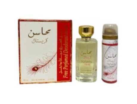 Conjunto de Perfume Mulher Lattafa 2 Peças Mahasin Crystal