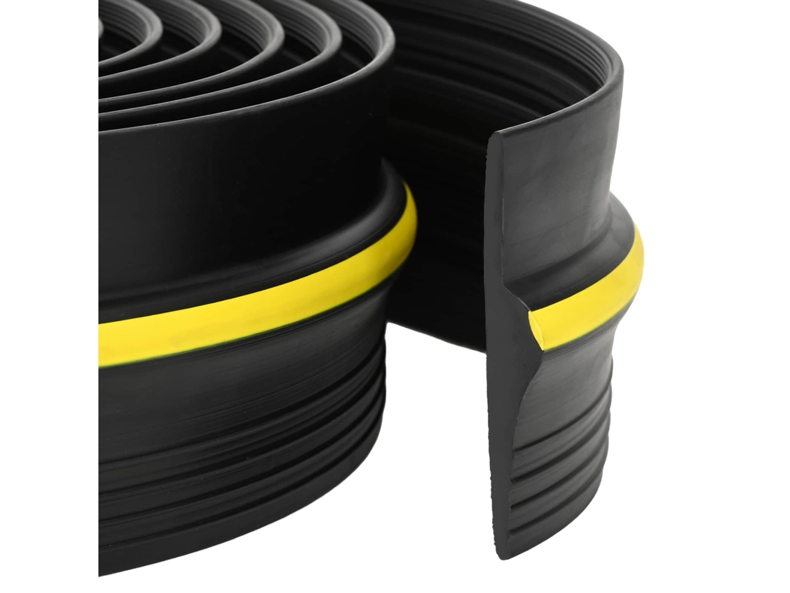 Vidaxl Selante De Piso Para Garagem Preto E Amarelo 12 X 90 Mm 5,5 M
