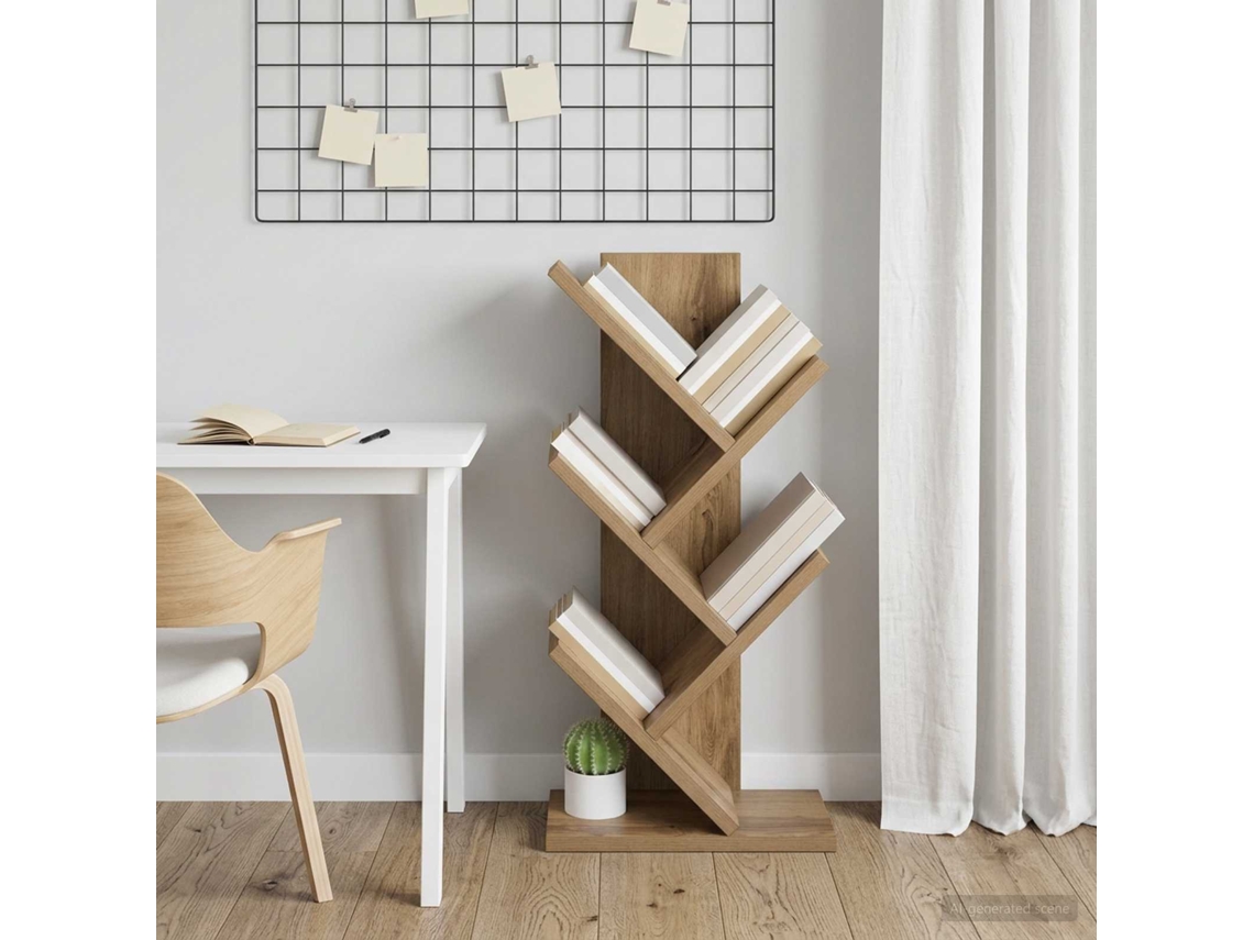 Vidaxl Shelve De Árvore 4 Andares 30 X 18 X 60 Cm Derivados De Madeira