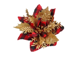 Flores Artificiais Natal Branco e Preto, Pack de 10 LAXISCREED