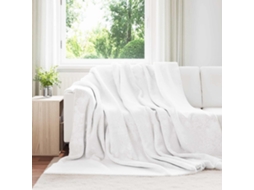 Vidaxl Cobertor Branco 220 X 240 Cm Lã