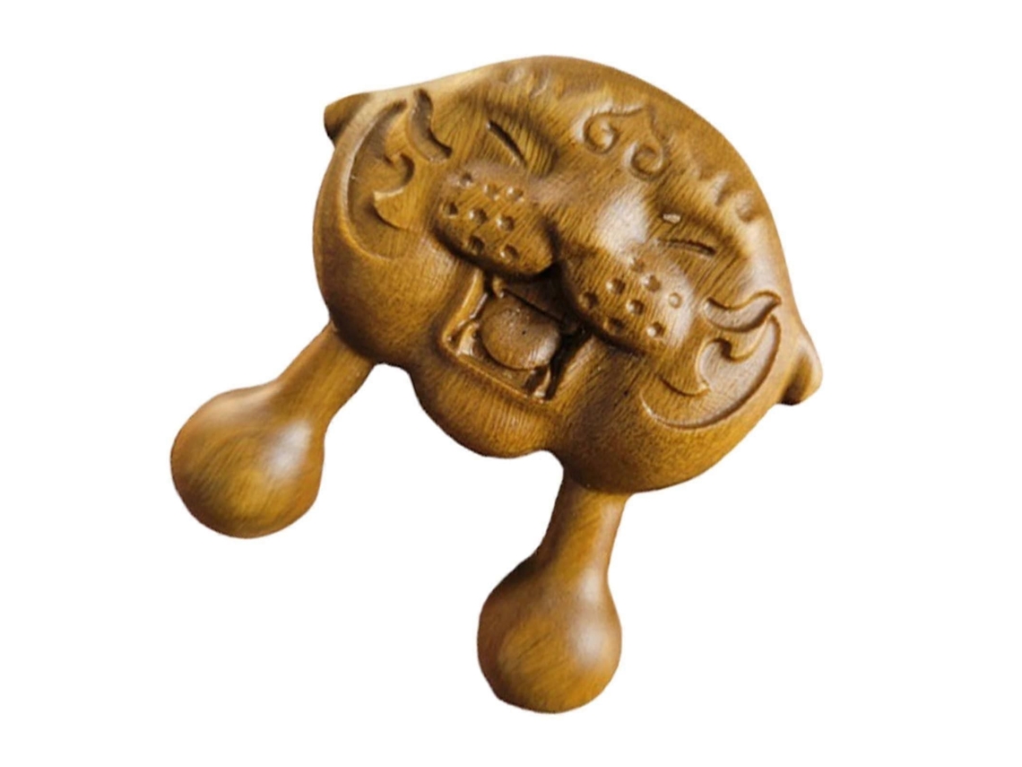 Massageador Facial de Madeira, Ferramenta Manual para Massagem Nasal e Ocular, Raspador Madeira Natural Cui Dados Faciais. GOKOCO
